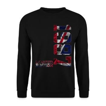 ÉDITION LIMITÉE ANGLETERRE 39E ANNIVERSAIRE 1987 UK - Sweat-shirt Unisexe - noir - Devant - Alina (178cm) & Michal (187cm)