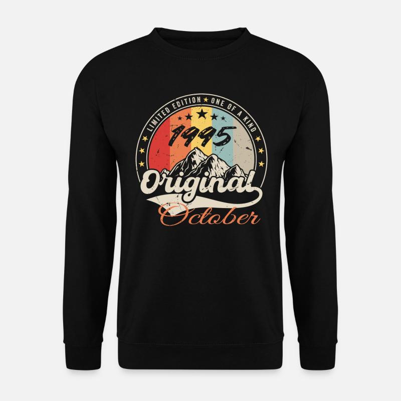 Oktober 1995 Geburtstagsgeschenk - Oktober 1995 - Unisex Pullover - Schwarz