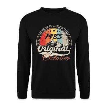 October 1983 Birthday Gift - October 1983 - Unisex Sweatshirt - black - Front - Alina (178cm) & Michal (187cm)