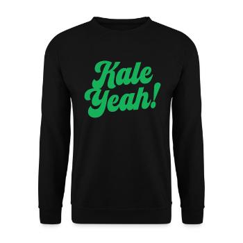 Kale Yeah - Unisex Sweatshirt - black - Front - Alina (178cm) & Michal (187cm)