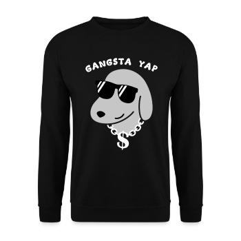 Gangsta Yap - Unisex Pullover - Schwarz - Vorne - Alina (178cm) & Michal (187cm)