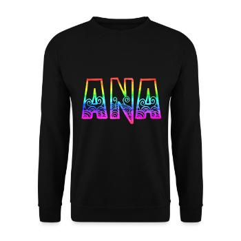 ana rs rainbow - Unisex Sweatshirt - black - Front - Alina (178cm) & Michal (187cm)
