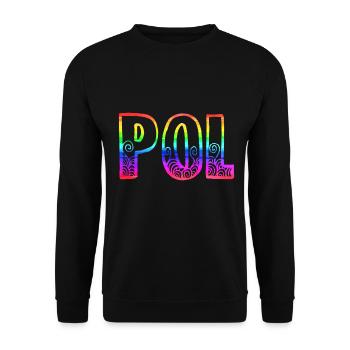 Pol RS Arc-en-ciel - Sweat-shirt Unisexe - noir - Devant - Alina (178cm) & Michal (187cm)