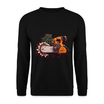 Tronçonneuse Lumberjack pour hommes - Sweat-shirt Unisexe - noir - Devant - Alina (178cm) & Michal (187cm)