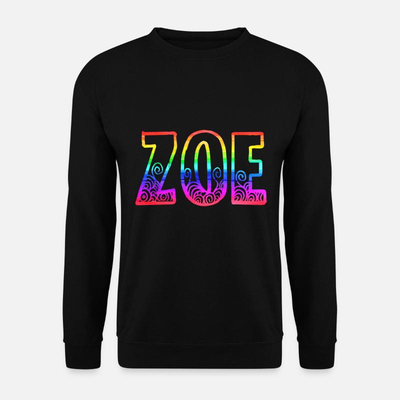 Zoe rs regnbue - Unisex sweater - sort