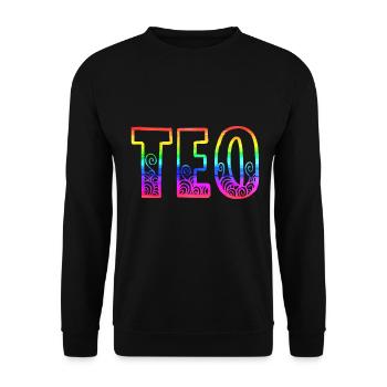 Teo RS Rainbow - Unisex Sweatshirt - black - Front - Alina (178cm) & Michal (187cm)