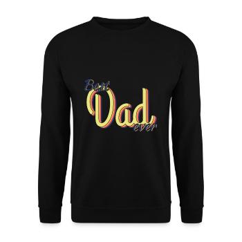 Best Dad Always Vintage - Unisex Sweatshirt - black - Front - Alina (178cm) & Michal (187cm)