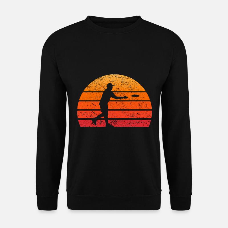 Disc Golf Frisbee Retro Geschenk - Unisex Pullover - Schwarz