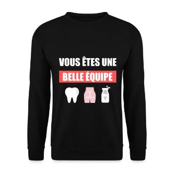 Une belle équipe - Sweat-shirt Unisexe - noir - Devant - Alina (178cm) & Michal (187cm)