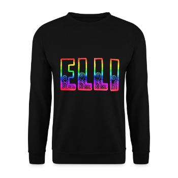 elli rs rainbow - Unisex Sweatshirt - black - Front - Alina (178cm) & Michal (187cm)