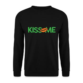 Kiss Me - Unisex Pullover - Schwarz - Vorne - Alina (178cm) & Michal (187cm)