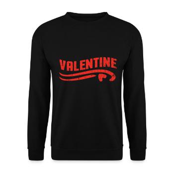 Valentine - Unisex Pullover - Schwarz - Vorne - Alina (178cm) & Michal (187cm)