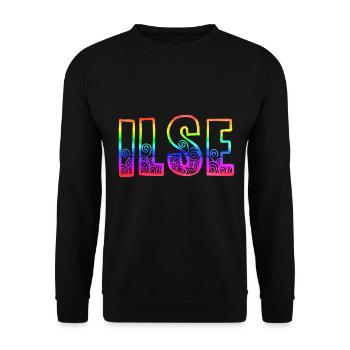 ilse rs regenbogen - Unisex Pullover - Schwarz - Vorne - Alina (178cm) & Michal (187cm)