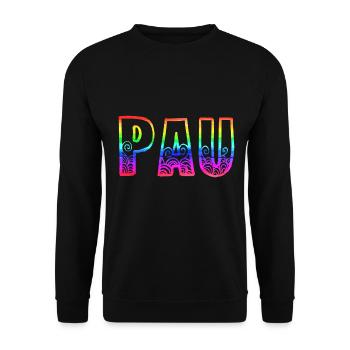 Pau rs Rainbow - Unisex Sweatshirt - black - Front - Alina (178cm) & Michal (187cm)