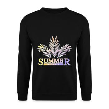 Summer Vibes Summer Outfit Malle Holiday - Unisex Sweatshirt - black - Front - Alina (178cm) & Michal (187cm)