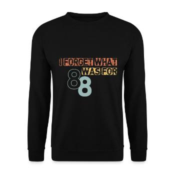 oublier, drôle, hommes, femmes, - Sweat-shirt Unisexe - noir - Devant - Alina (178cm) & Michal (187cm)