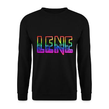 lene rs regenbogen - Unisex Pullover - Schwarz - Vorne - Alina (178cm) & Michal (187cm)