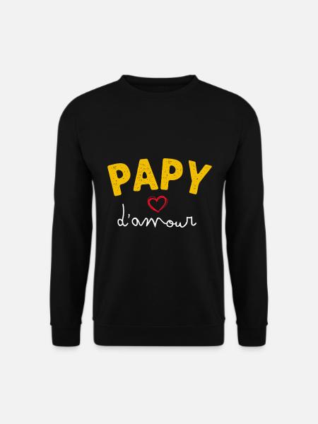 Papy d'amour Le Meilleur Papy Du Monde - Sweat-shirt Unisexe - noir