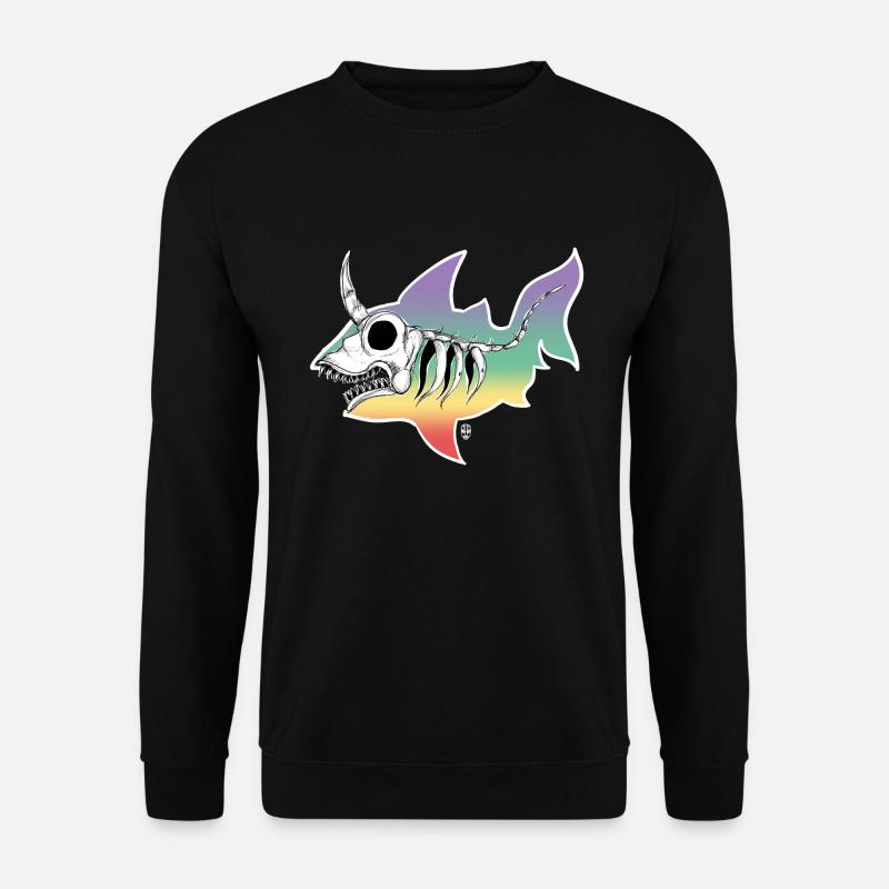 Squelette de requin de licorne - Sweat-shirt Unisexe - noir