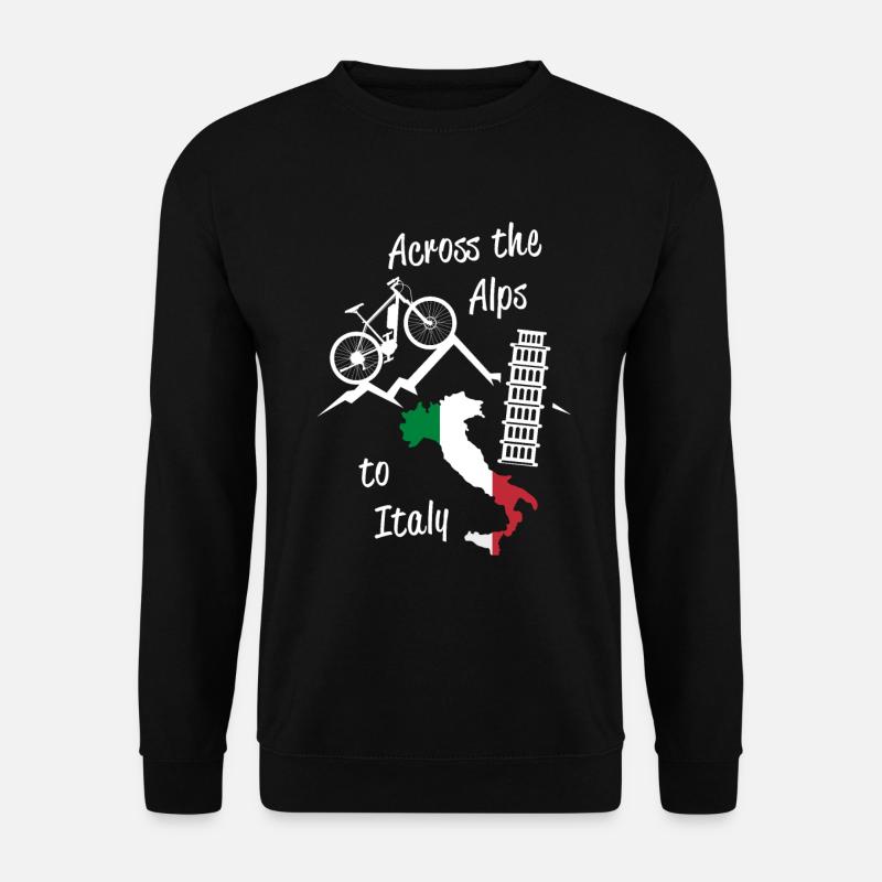 Alpenüberquerung Alpen Italien MTB - Unisex Pullover - Schwarz