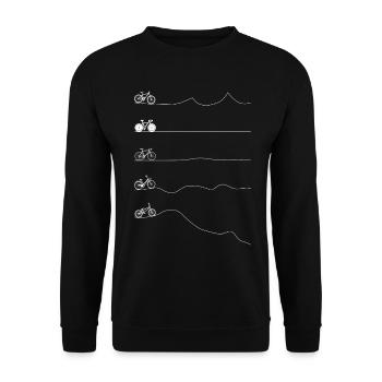 Biker Typen - Unisex Pullover - Schwarz - Vorne - Alina (178cm) & Michal (187cm)