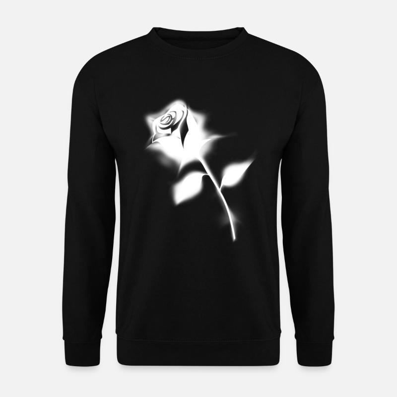 white rose - Unisex Sweatshirt - black