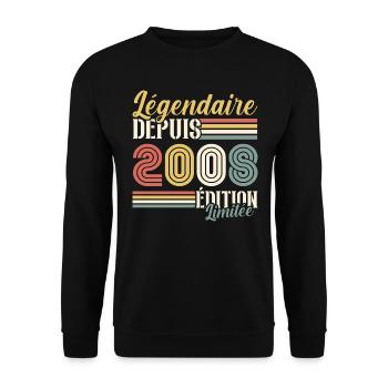 Légendaire Depuis 2008 - Sweat-shirt Unisexe - noir - Devant - Alina (178cm) & Michal (187cm)