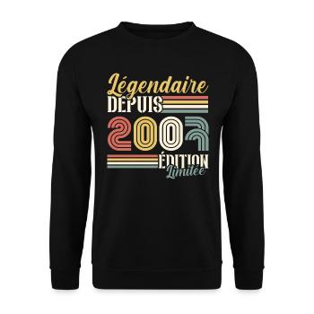 Légendaire Depuis 2007 - Sweat-shirt Unisexe - noir - Devant - Alina (178cm) & Michal (187cm)
