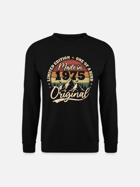 Original 1975 Vintage Retro Geburtstagsgeschenk - Unisex Pullover - Schwarz