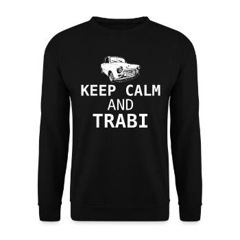 Trabi - KEEP CALM ET TRABI - Sweat-shirt Unisexe - noir - Devant - Alina (178cm) & Michal (187cm)