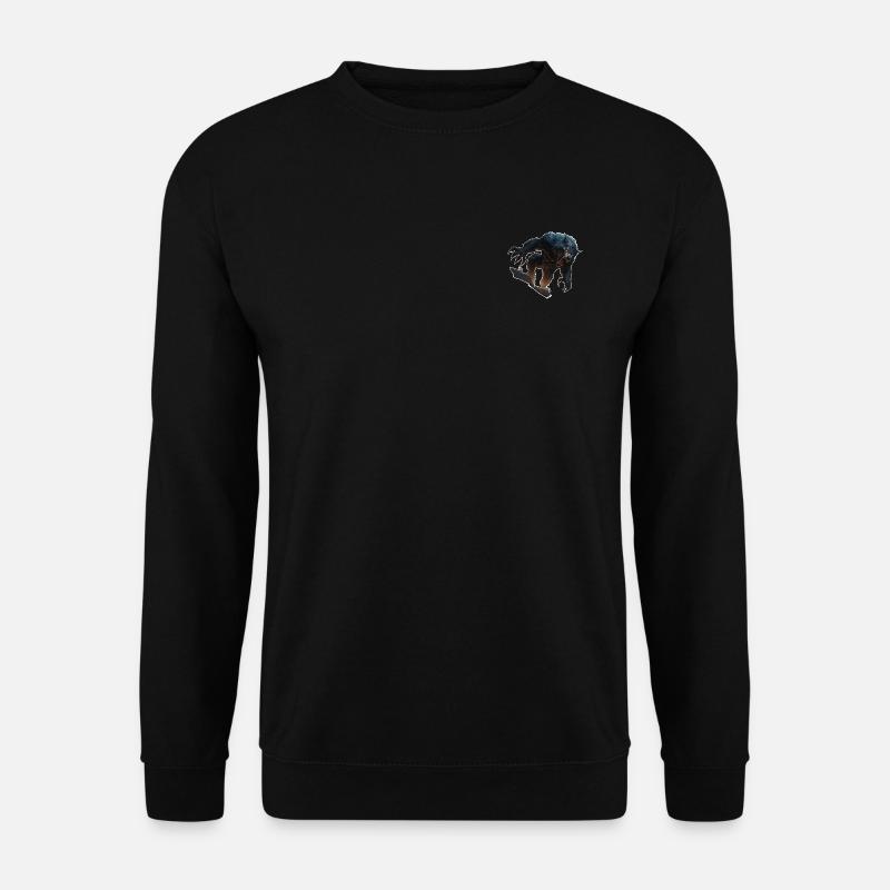a classic Werewolf Monster in a comic style - Unisex Pullover - Schwarz