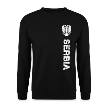 Serbia - Sweat-shirt Unisexe - noir - Devant - Alina (178cm) & Michal (187cm)