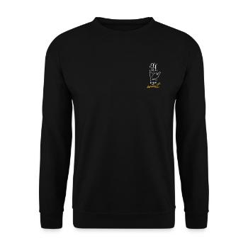Talk to the hand - Unisex Pullover - Schwarz - Vorne - Alina (178cm) & Michal (187cm)