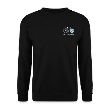 planet b_Fahrrad_white_world color - Unisex Sweatshirt - black - Front - Alina (178cm) & Michal (187cm)