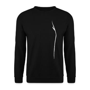 Kletterer Klettern Bouldern Boulderer Bergsteigen - Unisex Pullover - Schwarz - Vorne - Alina (178cm) & Michal (187cm)