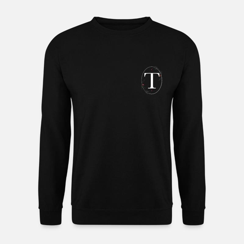 Lettre T - Sweat-shirt Unisexe - noir