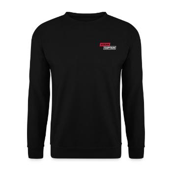 #CAPITAINE D'EQUIPE - Sweat-shirt Unisexe - noir - Devant - Alina (178cm) & Michal (187cm)