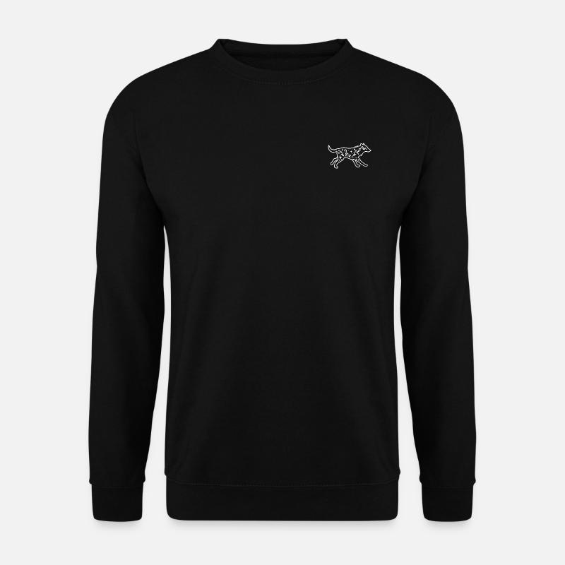 Wolf mit Steppe Geschenk Idee weiß - Unisex Pullover - Schwarz