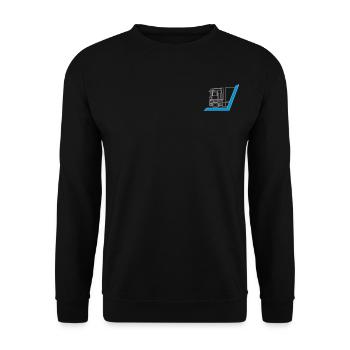 Magnum Lkw mit Anhänger - Unisex Pullover - Schwarz - Vorne - Alina (178cm) & Michal (187cm)