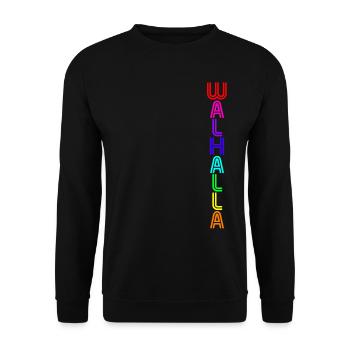 Wallhalla -neon- - Unisex Sweatshirt - black - Front - Alina (178cm) & Michal (187cm)