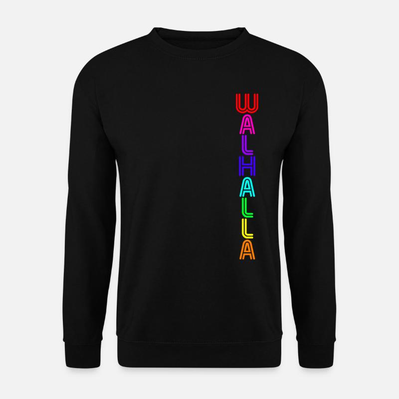 Wallhalla -neon- - Unisex Pullover - Schwarz