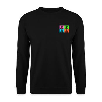 Neon Cowboy Pop Art - Unisex Pullover - Schwarz - Vorne - Alina (178cm) & Michal (187cm)