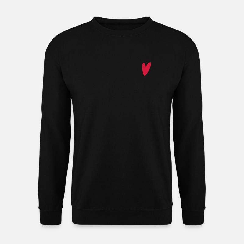 Herz Rot - Unisex Pullover - Schwarz