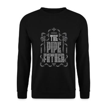 Lustiges Heizungsbauer Sanitär Klempner Tshirt - Unisex Pullover - Schwarz - Vorne - Alina (178cm) & Michal (187cm)