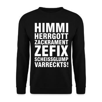 Bayer Himmi Lord God Zackrament Zefix - Unisex Sweatshirt - black - Front - Alina (178cm) & Michal (187cm)