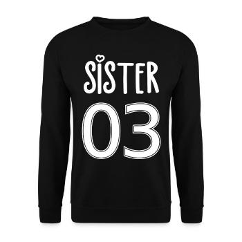 Sister Number 03 Sister - Unisex Sweatshirt - black - Front - Alina (178cm) & Michal (187cm)