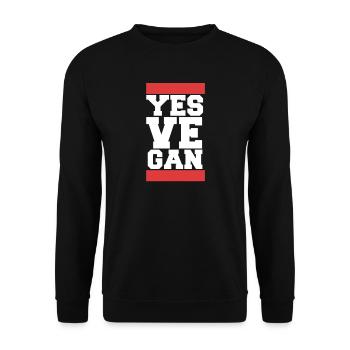 yes vegan, Yes we can, vegan, vegan - Unisex Sweatshirt - black - Front - Alina (178cm) & Michal (187cm)