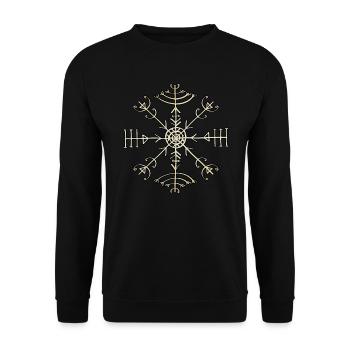 Veldismagn, Protection et Fortune, Islande magique - Sweat-shirt Unisexe - noir - Devant - Alina (178cm) & Michal (187cm)