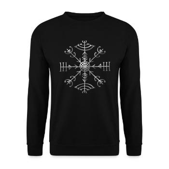 Veldismagn - Fortune & Protection Symbol, Iceland - Sweat-shirt Unisexe - noir - Devant - Alina (178cm) & Michal (187cm)
