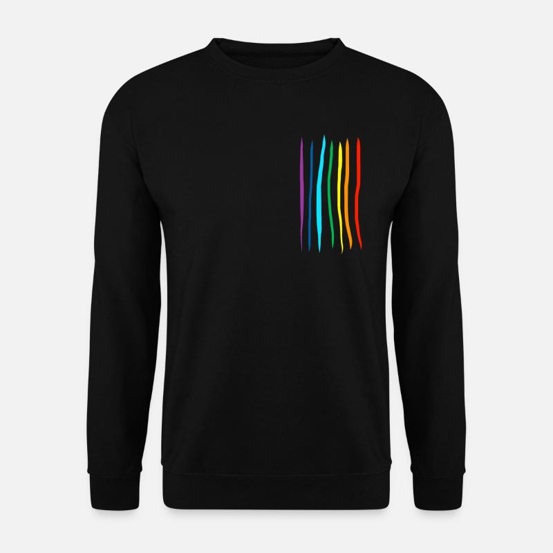 Regenbogen fancyneedle - Unisex Pullover - Schwarz